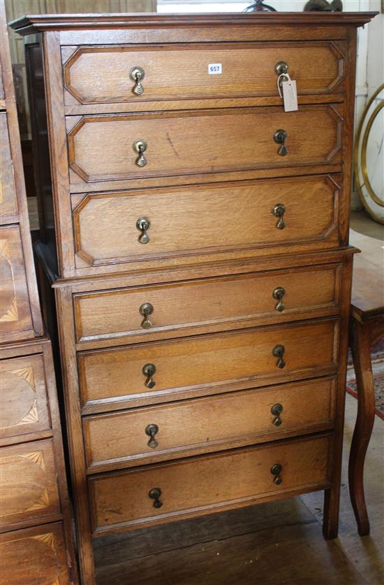 Oak chest on chest, circa 1920